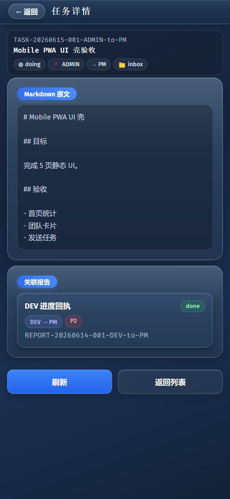 CodeFlowMu Open task detail